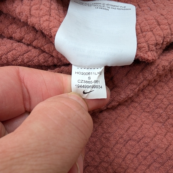 Nike Jacket Women's S Pink Cedar Sphere Element ¼ Zip Pullover Running Warm - Picture 7 of 8